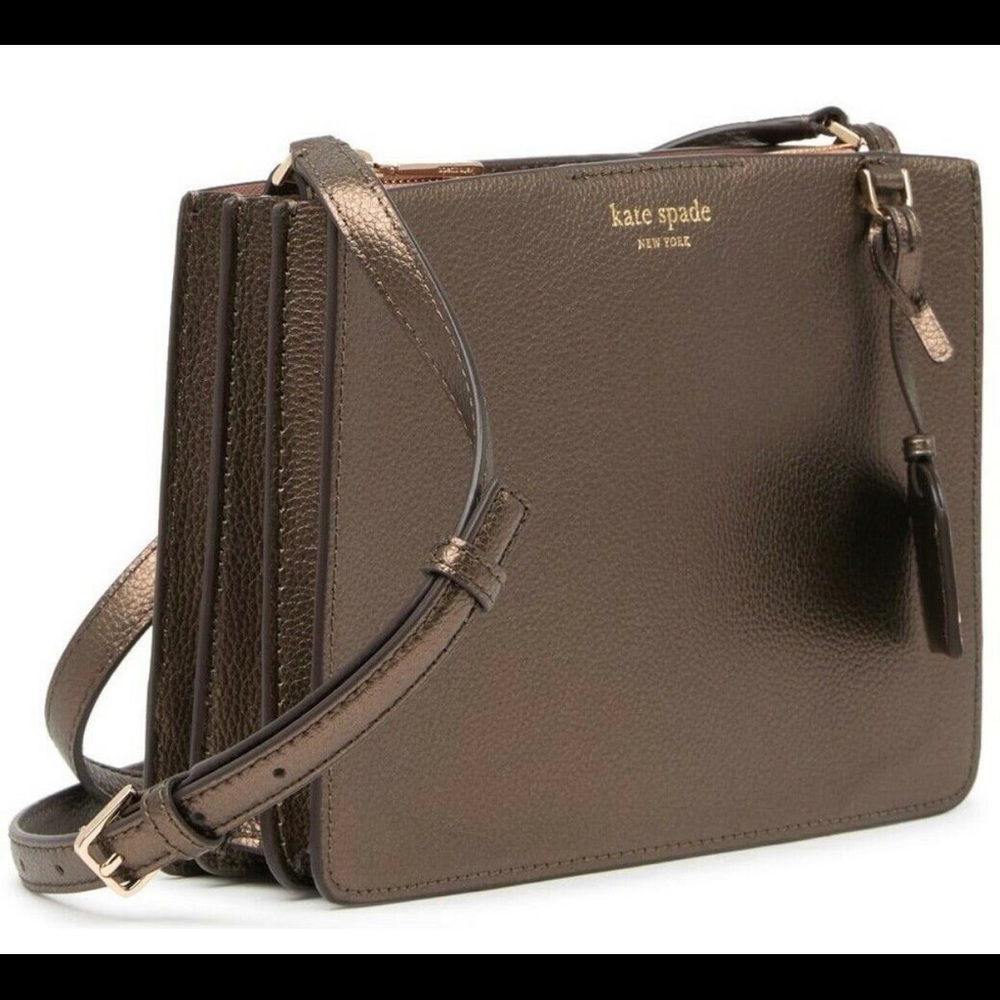 KATE SPADE metallic ash Eva crossbody